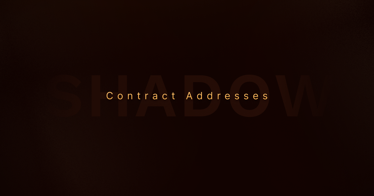 Contract Addresses | Docs